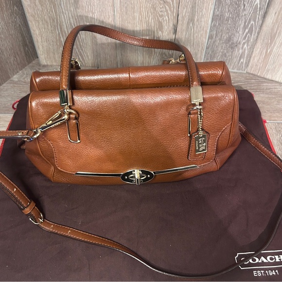 Coach Tan Leather Satchel - Picture 11 of 14